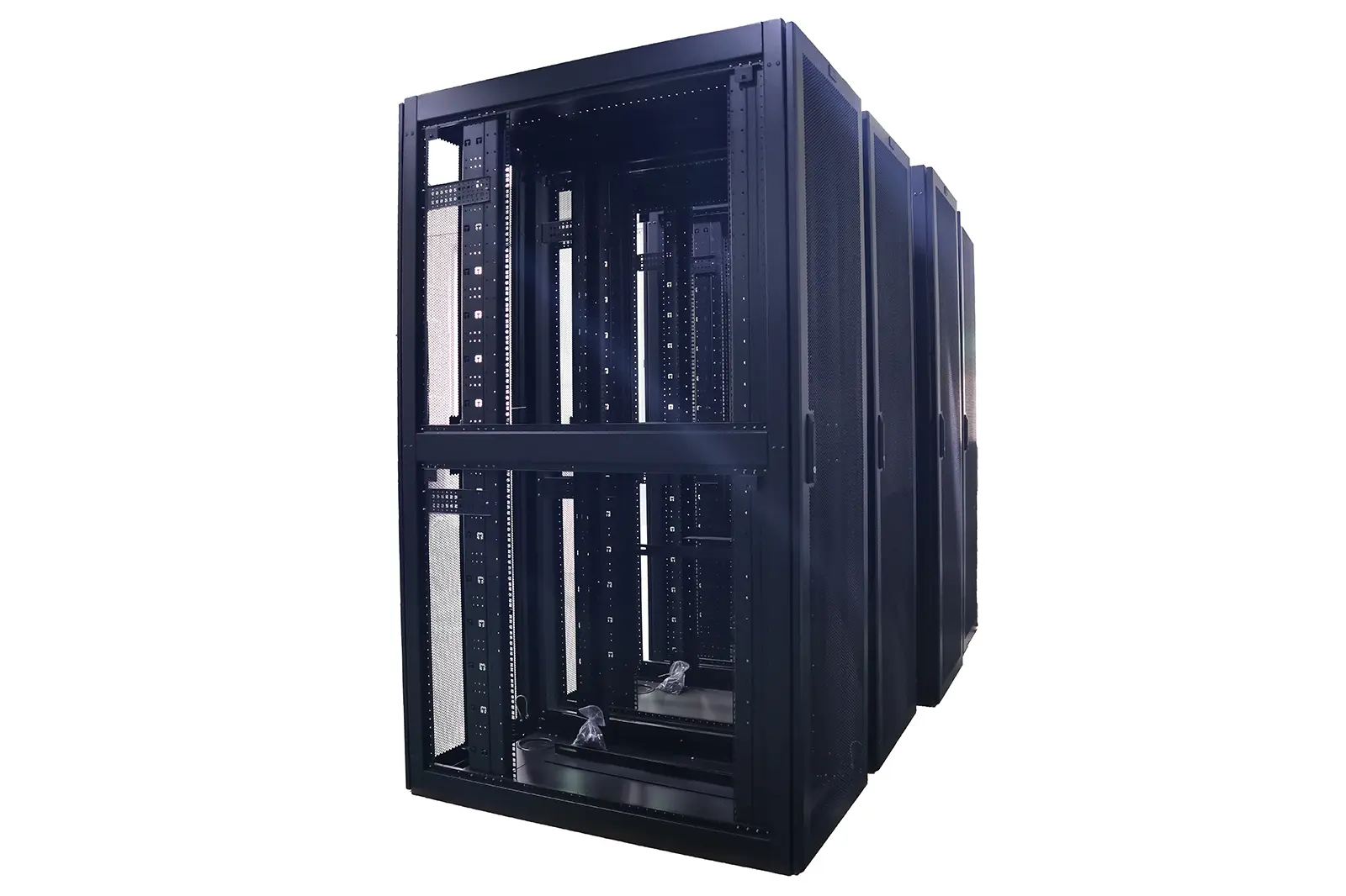Ventilated custom metal server cabinet designed for data center energy storage power systems