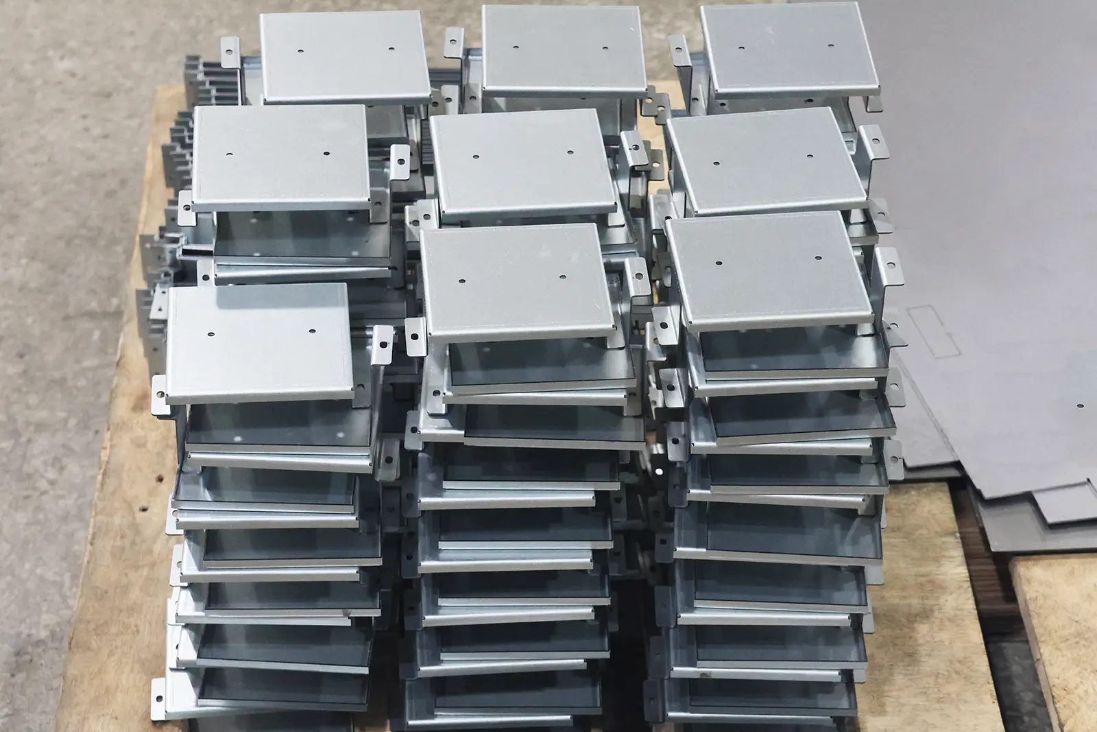 Press-brake-formed sheet-metal enclosure components