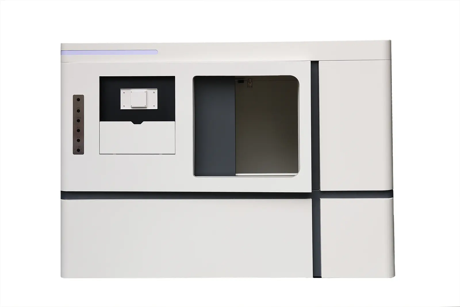 Powder-coated sheet-metal enclosure for industrial CT testing equipment