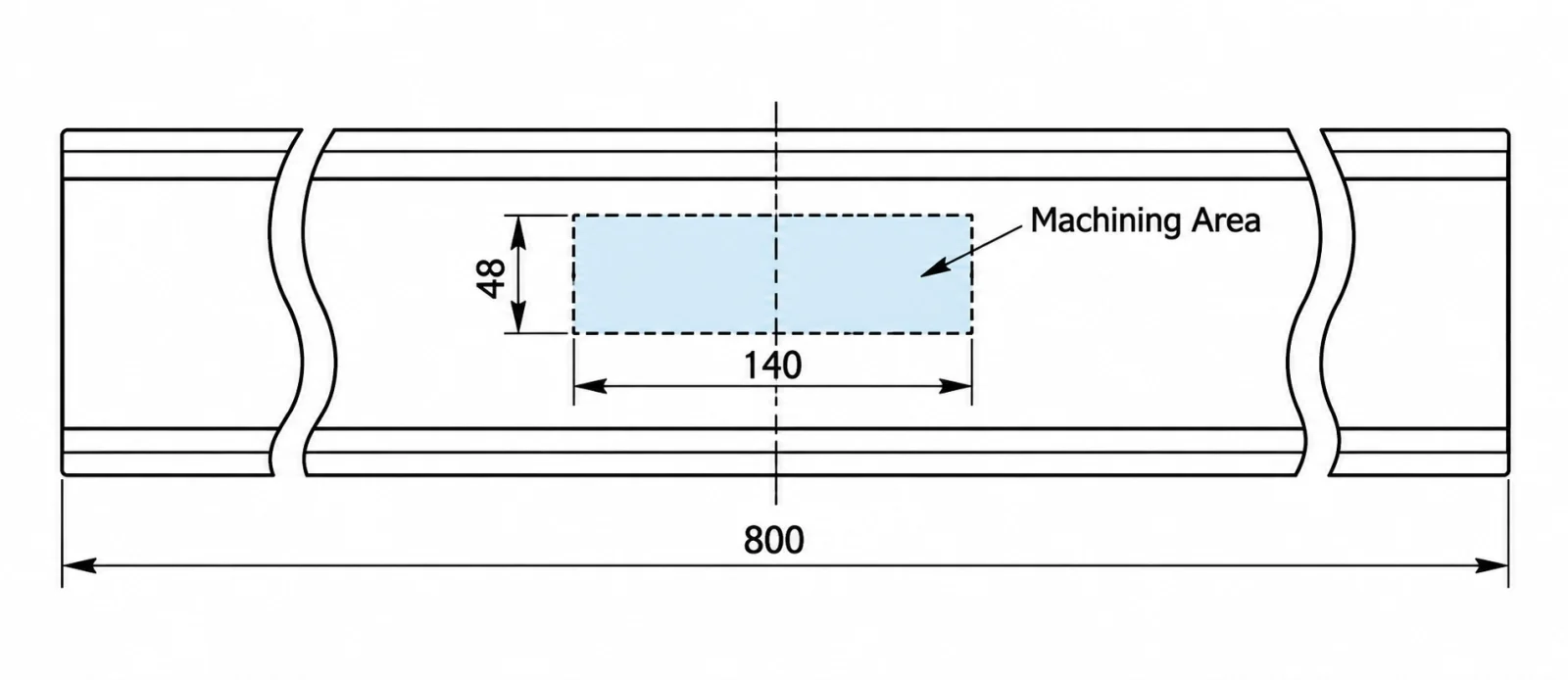 Clearance area marked on an R15 press brake upper punch