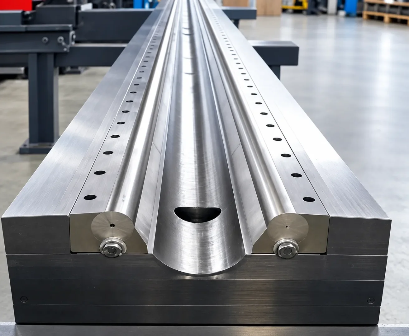 Roller-type lower die used to reduce sheet metal bending marks